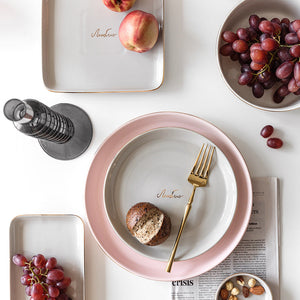 Elegant Ceramic Plates Tableware  Dining Collection - THE EUPHORIKA