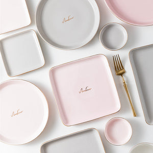 Elegant Ceramic Plates Tableware  Dining Collection - THE EUPHORIKA