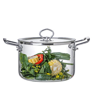 Borosilicate Clear Glass Cookware Set cookware set THE EUPHORIKA 3.5 L 