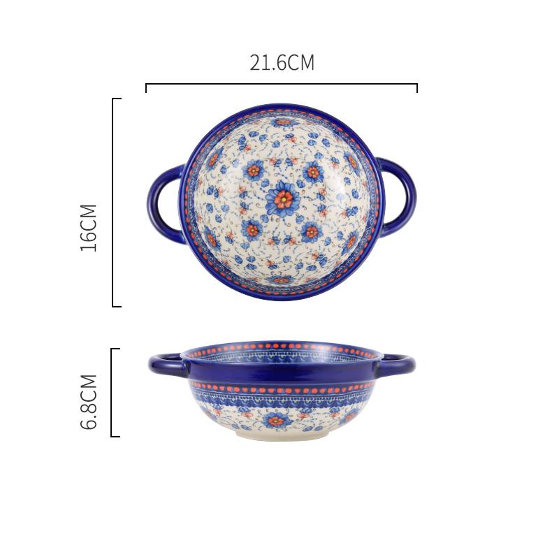 Elegant Underglaze Hand-Painted Ceramic Bakeware - THE EUPHORIKA