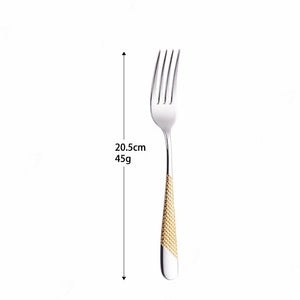 Stainless Steel Golden Tableware Cutlery Set - THE EUPHORIKA