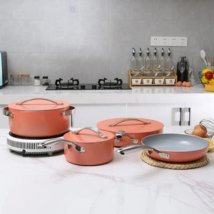 Pressed Aluminum Nonstick Cookware Set cookware set THE EUPHORIKA 