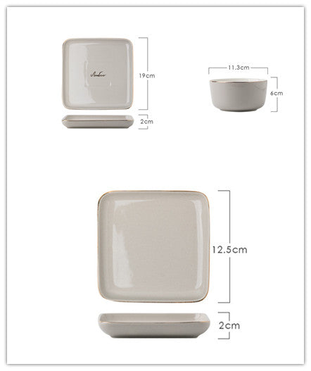 Elegant Ceramic Plates Tableware  Dining Collection - THE EUPHORIKA