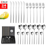 24pcs Stainless Steel Cutlery Set - THE EUPHORIKA