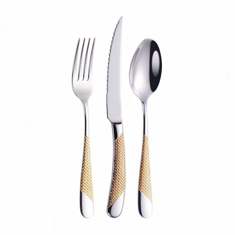 Stainless Steel Golden Tableware Cutlery Set - THE EUPHORIKA