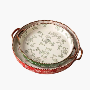 Hand-Painted Cherry Blossom Ceramic Bakeware - THE EUPHORIKA