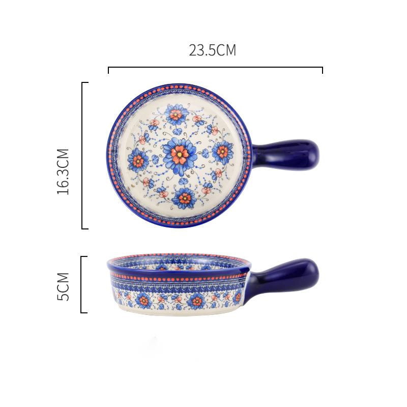 Elegant Underglaze Hand-Painted Ceramic Bakeware - THE EUPHORIKA