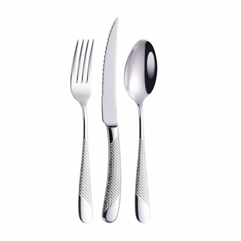 Stainless Steel Golden Tableware Cutlery Set - THE EUPHORIKA