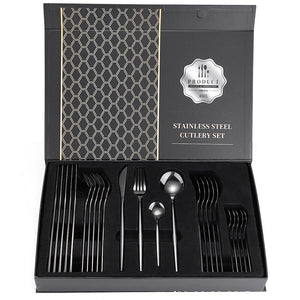 24pcs Stainless Steel Cutlery Set - THE EUPHORIKA