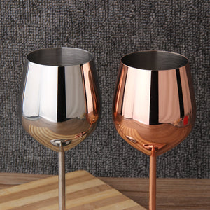 Stainless Steel Silver Rose-Gold Champagne Goblet - THE EUPHORIKA