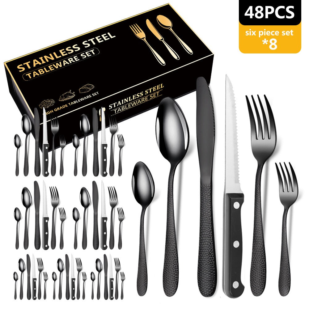 Elegant 48-Piece Stainless Steel Cutlery Set - THE EUPHORIKA