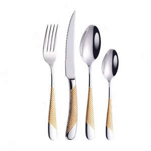 Stainless Steel Golden Tableware Cutlery Set - THE EUPHORIKA