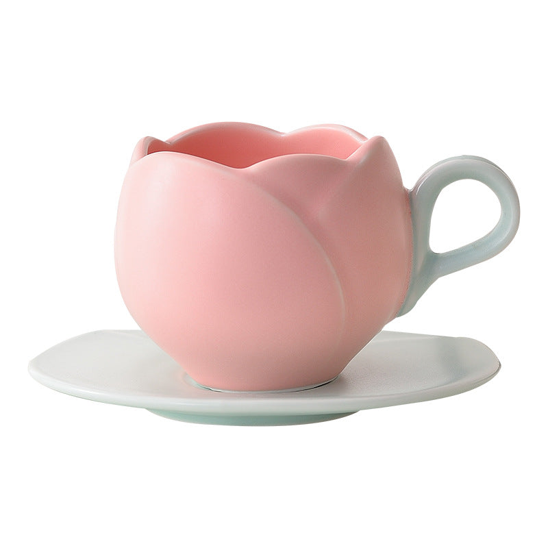 Tulip Coffee Cup & Saucer - THE EUPHORIKA