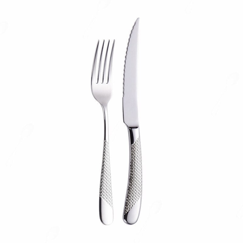 Stainless Steel Golden Tableware Cutlery Set - THE EUPHORIKA