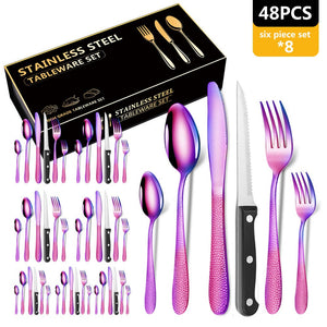 Elegant 48-Piece Stainless Steel Cutlery Set - THE EUPHORIKA