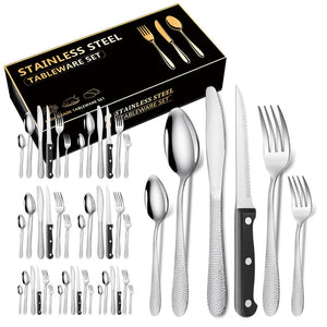 Elegant 48-Piece Stainless Steel Cutlery Set - THE EUPHORIKA