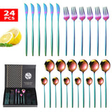 24pcs Stainless Steel Cutlery Set - THE EUPHORIKA