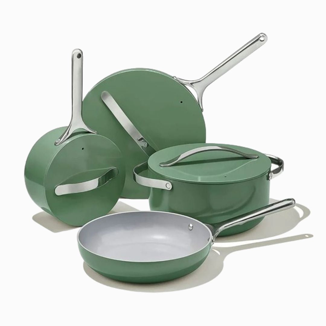 Pressed Aluminum Nonstick Cookware Set cookware set THE EUPHORIKA Sage 