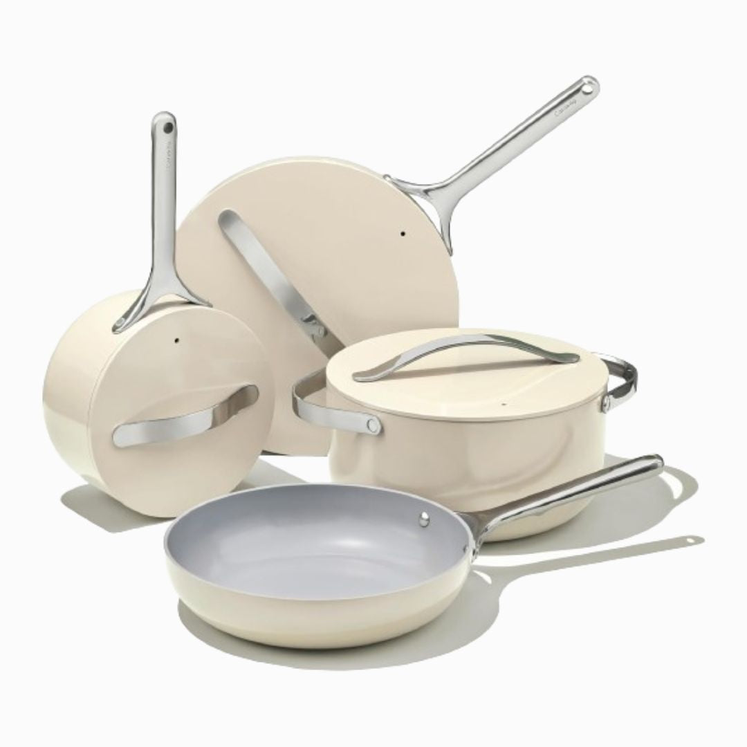 Pressed Aluminum Nonstick Cookware Set cookware set THE EUPHORIKA Cream 