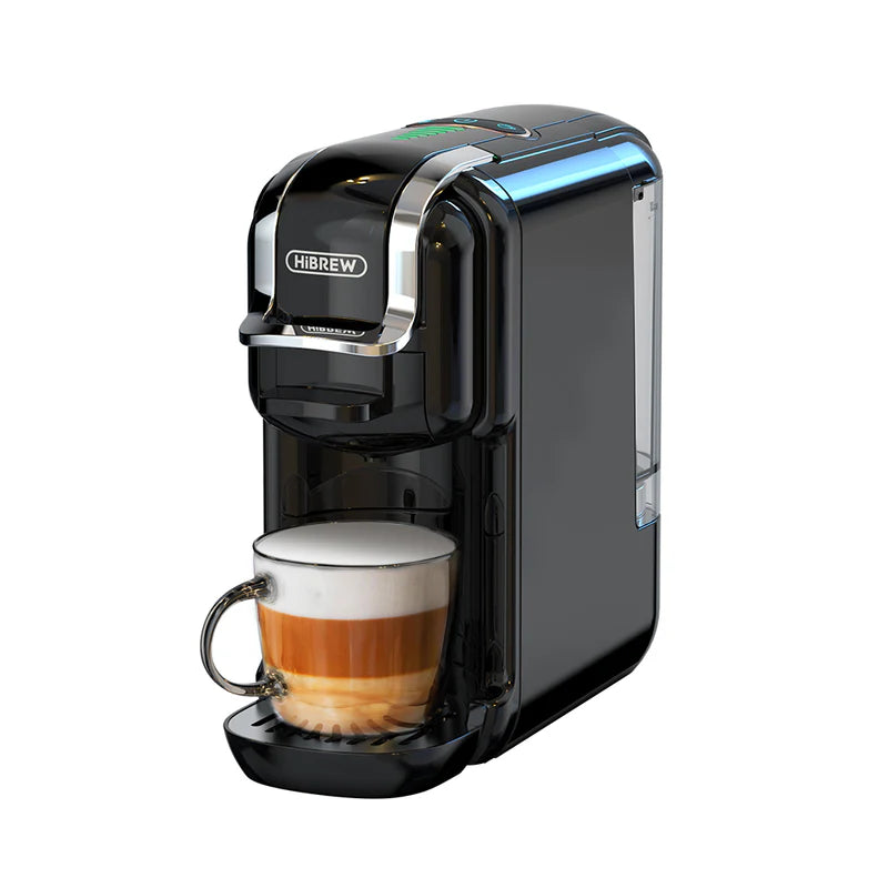 HiBREW H2B 5-in-1 Multiple Capsule Coffee Machine with 19Bar Pressure - Compatible with Nespresso, Dolce Gusto, ESE Pods & Ground Coffee - Hot & Cold Brewing