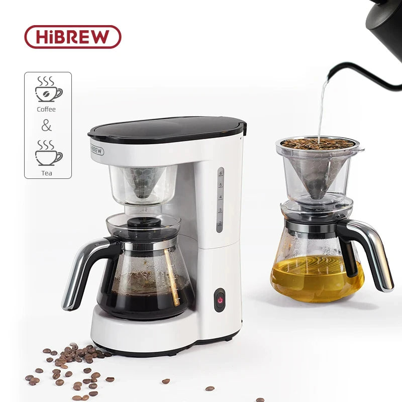 HiBREW H12 Drip Coffee Machine - 750ML Capacity, High-Density Stainless Steel Filter, Automatic Power Shutoff, Perfect for Coffee and Tea Lovers