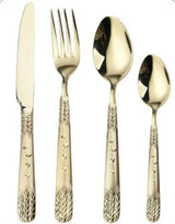 4-Piece Gold-Accented Stainless Steel Flatware Set