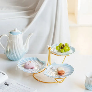 Elegant Pearl Shell Dessert Stand - THE EUPHORIKA