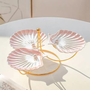 Elegant Pearl Shell Dessert Stand - THE EUPHORIKA