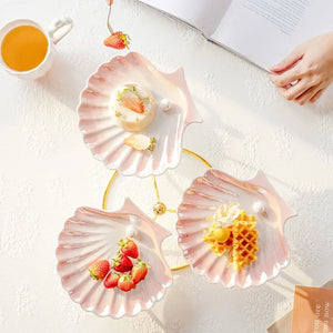 Elegant Pearl Shell Dessert Stand - THE EUPHORIKA